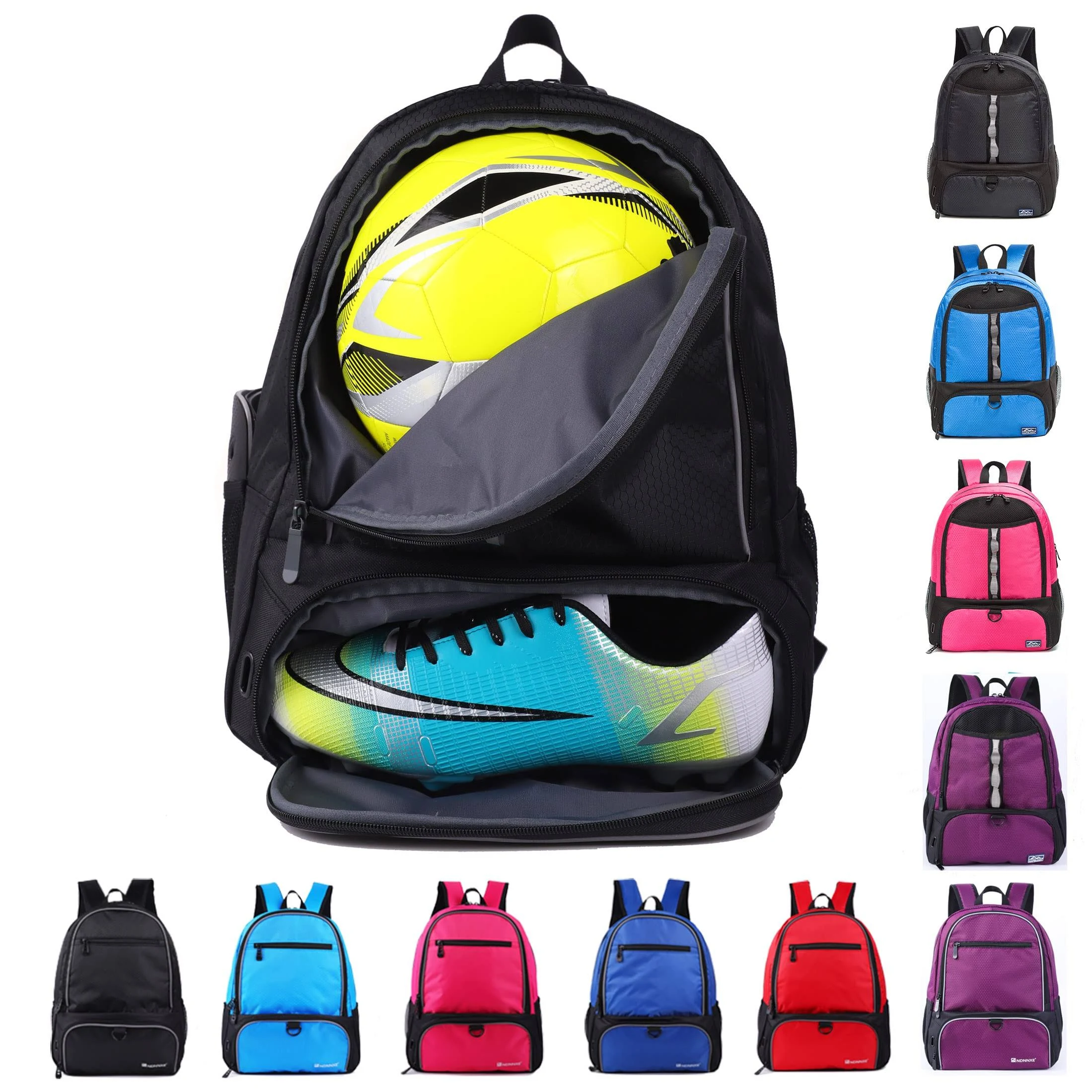 Youth Soccer Bags- Boys Girls Soccer Backpack & Bags for Basketball, Volleyball & Football with Ball Compartment -All Sports Bag Gym