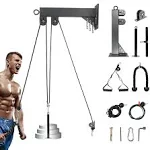 Pulley System Gym Tricep Rope Pull down Training Cable Machine, LAT Pulldown Att