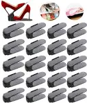 Homdeco Shoe Slots Organizer 20 Pack- Shoe Stacker - Increase Space by, Black