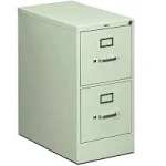 HON 25" 510 Series 2-Drawer Letter File Cabinet, Light Gray