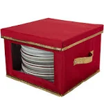 Holiday Dinner Plate Dinnerware Storage Box | 12.2 Inch | Christmas Ch