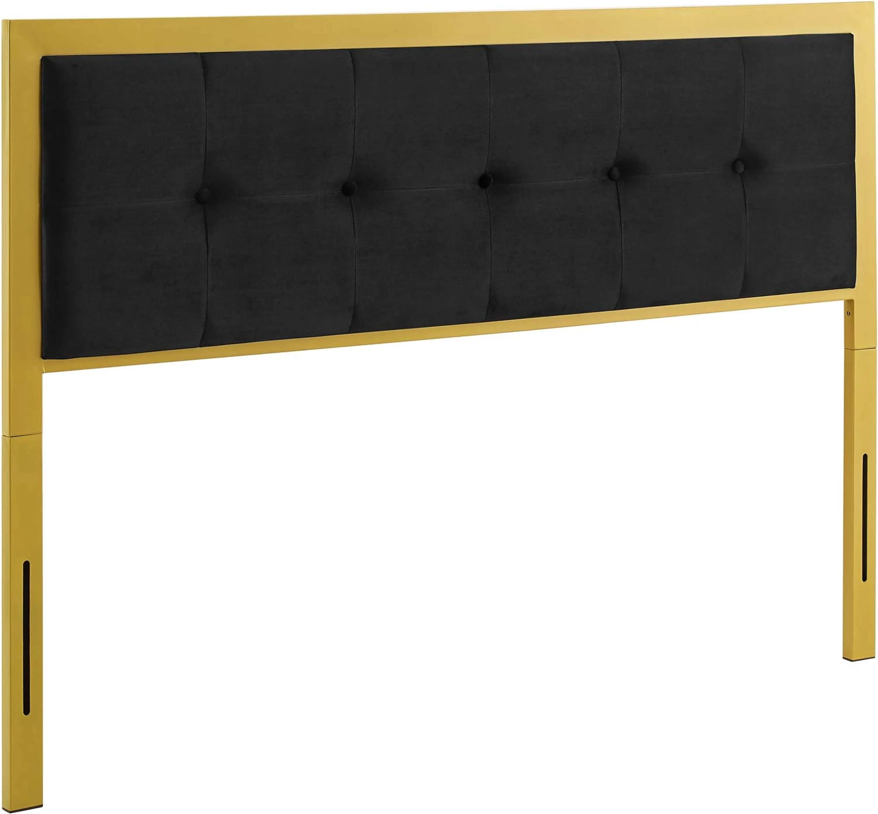 Modway Teagan Tufted Full Performance Velvet Headboard - Gold Black