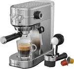 JASSY Espresso Coffee Machines 20 Bar Cappuccino Machine with Milk Frother for Espresso/Cappuccino/Latte/Mocha for Home Brewing with 35 oz Removable Water Tank/1450W(Powder)