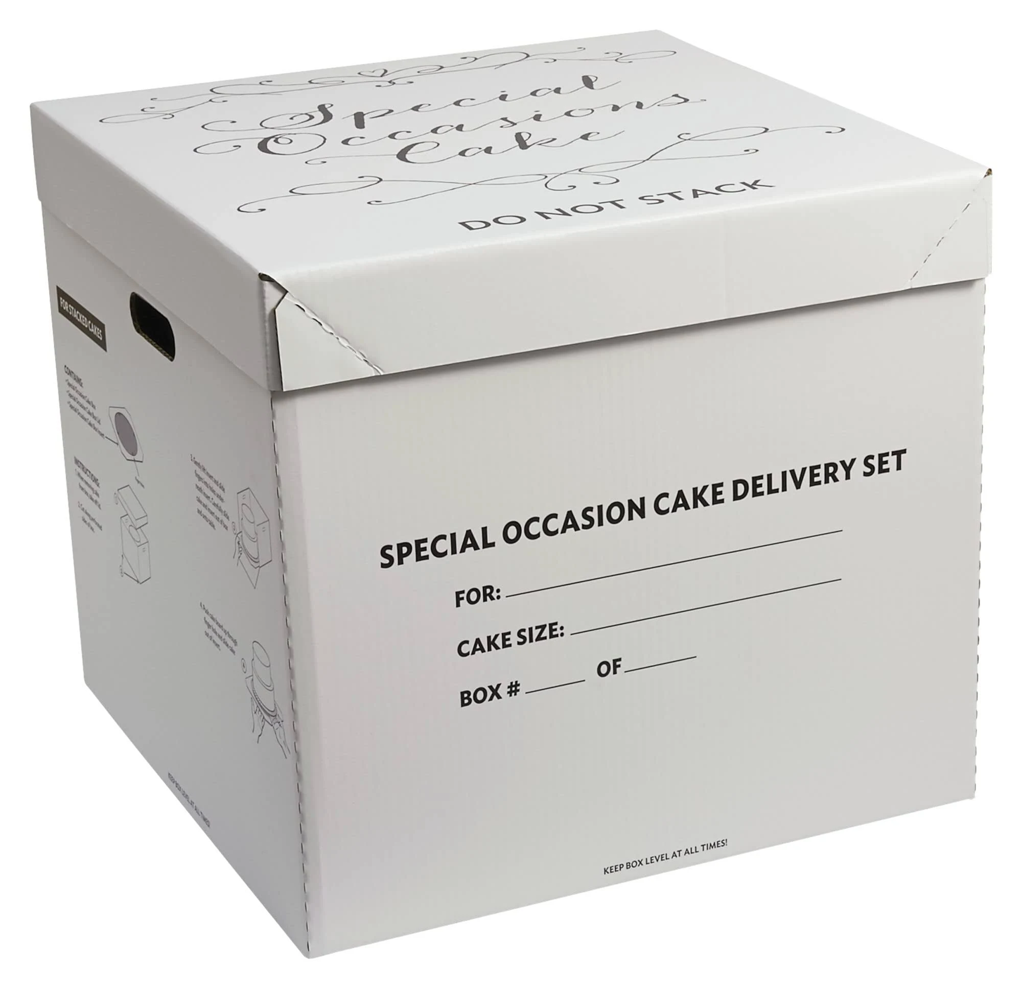 DecoPac Special Occasion 17.5" X 17.5" X 16" Delivery System Cake Carrier, White