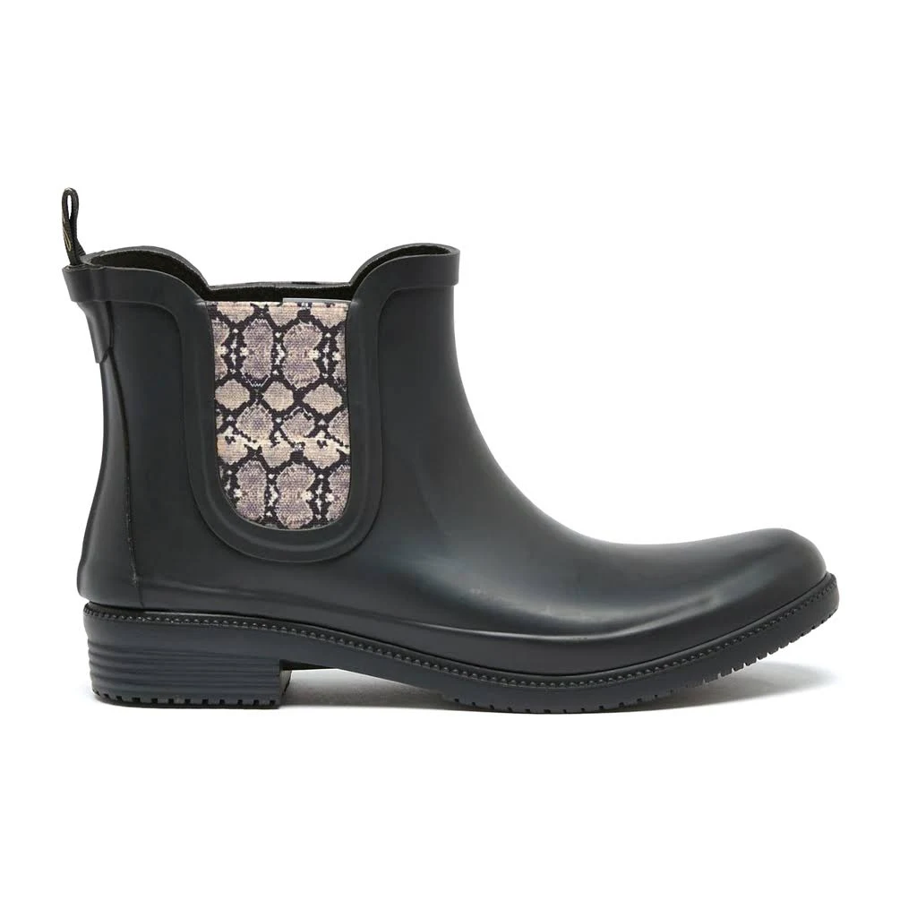 Joules Rutland Waterproof Chelsea Rain Boot in Black