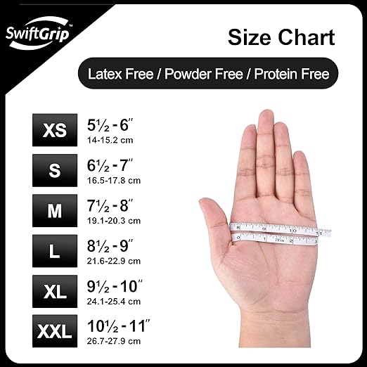 SwiftGrip Disposable Nitrile Exam Gloves, 3-mil, Black Nitrile Gloves Disposable ...