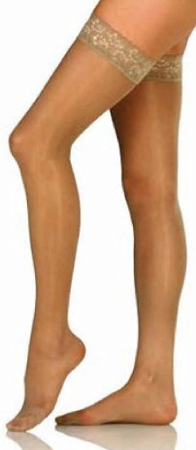 Jobst UltraSheer 8-15mmHg Medium Sun Bronze Thigh High