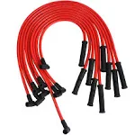 JDMSPEED New HEI Spark Plug Wires Set 90 to Straight Replacement for SBC BBC 350 383 400 454 V8