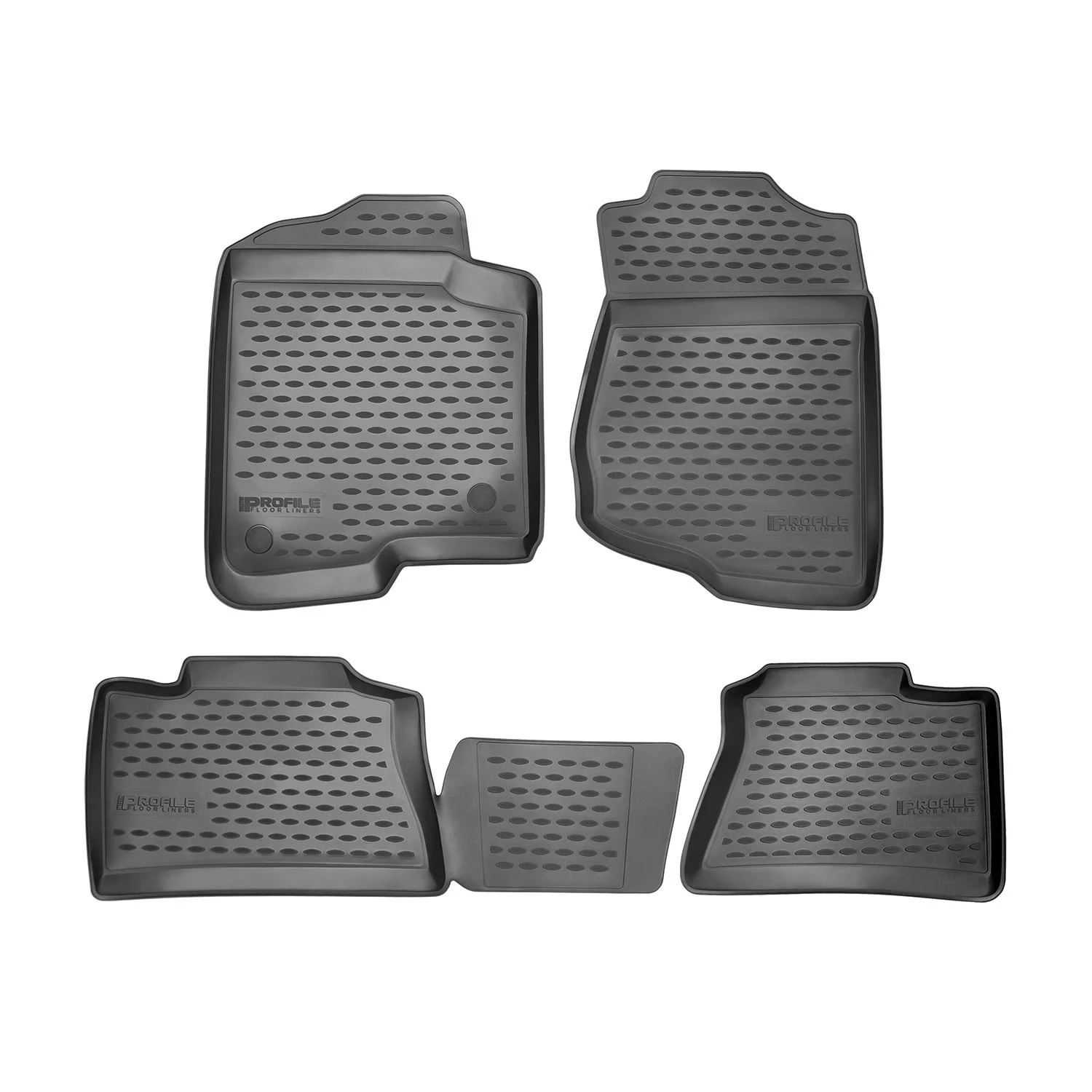 Westin 74-12-41008 Profile Custom Fit Floor Liners Front & 2nd Row fits Ford F-150 Super Cab 2009-2014 All Weather Waterproof Heavy Duty Floor Mat