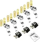 RV Locks for Storage Door 1 1/8 INCH, Camper Storage Locks for Travel Trailer Compartment Cabinet Drawer with Keys 1 1/8", Pack of 5 Locks with 6 Keyed Alike with Manual