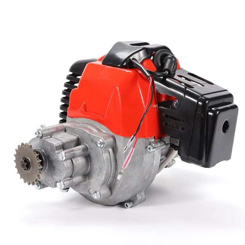 49CC Engine 2-Stroke Air-cooled Single Cylinder Engine Motor with Electric Start for Gas Scooters, Pocket Bikes