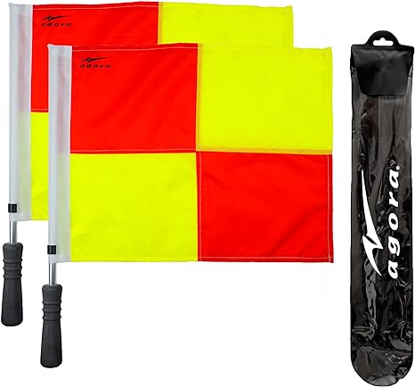 AGORA Pro Line Premium Soccer Referee Flags with Case