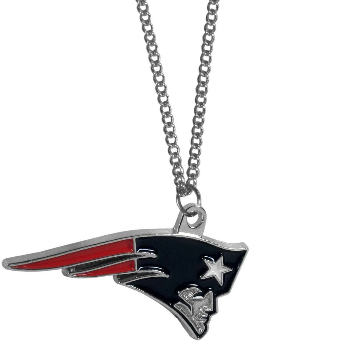 NFL Siskiyou Sports Fan Shop New England Patriots Chain Necklace with Small Charm 22 inch Team Color