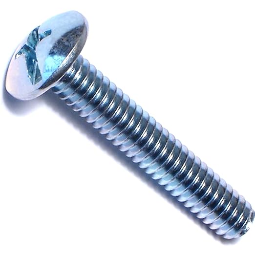 1/4"-20 x 1-1/2 in Combination Slotted/Phillips Truss Machine Screw, Zinc Plated Steel, 100 PK