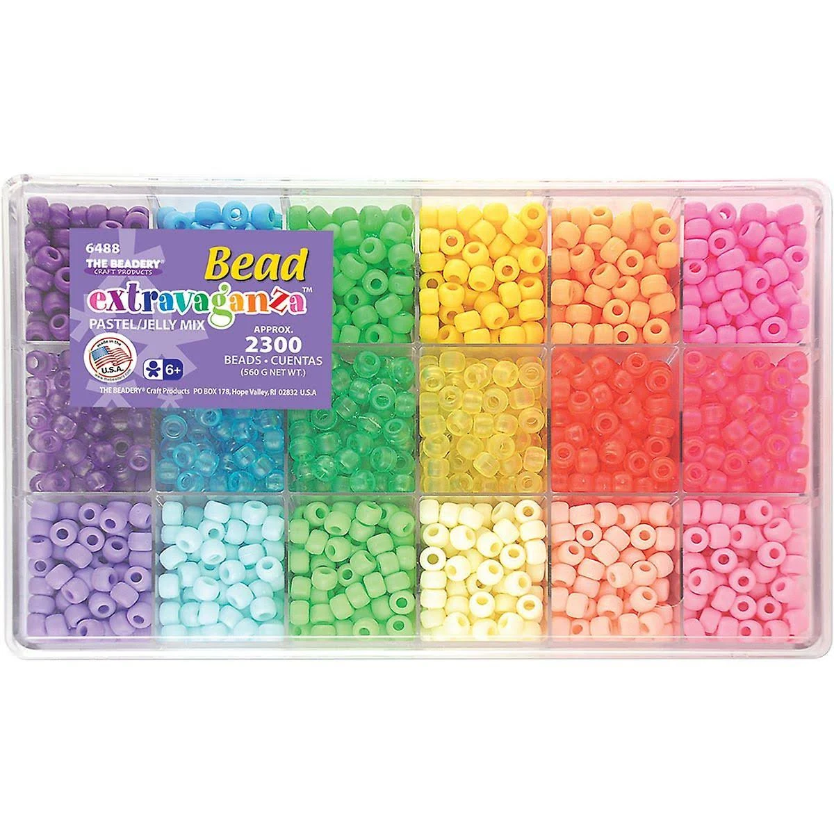 Beadery Bead Extravaganza Bead Box Kit 19.75oz - Pastel & Jelly