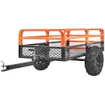 VEVOR Heavy Duty Steel ATV Dump Trailer 15 Cubic Feet Tow Behind Dump Cart Garden Trailer