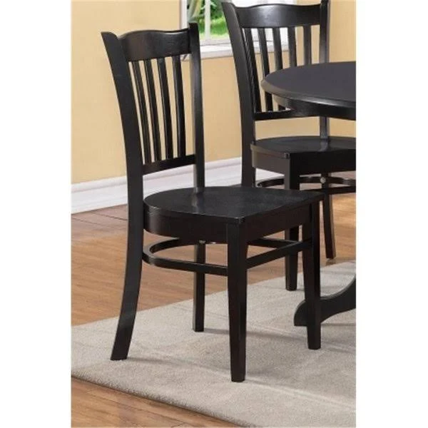 East West Furniture Groton Dining Chair With Wood Seat