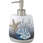 Avanti Linens - Soap Dispenser/Lotion Pump, Resin Countertop Accessories, Oceanscape Inspired Bathroom Decor (Blue Lagoon Collection)