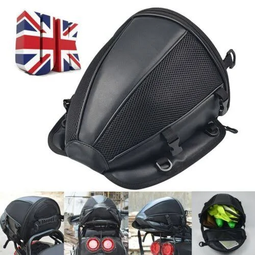 Motorcycle Seat Tail Bag Backpack Dual Use Motorbike Rear Seat Bag Motorcycle Waterproof Helmet Bag