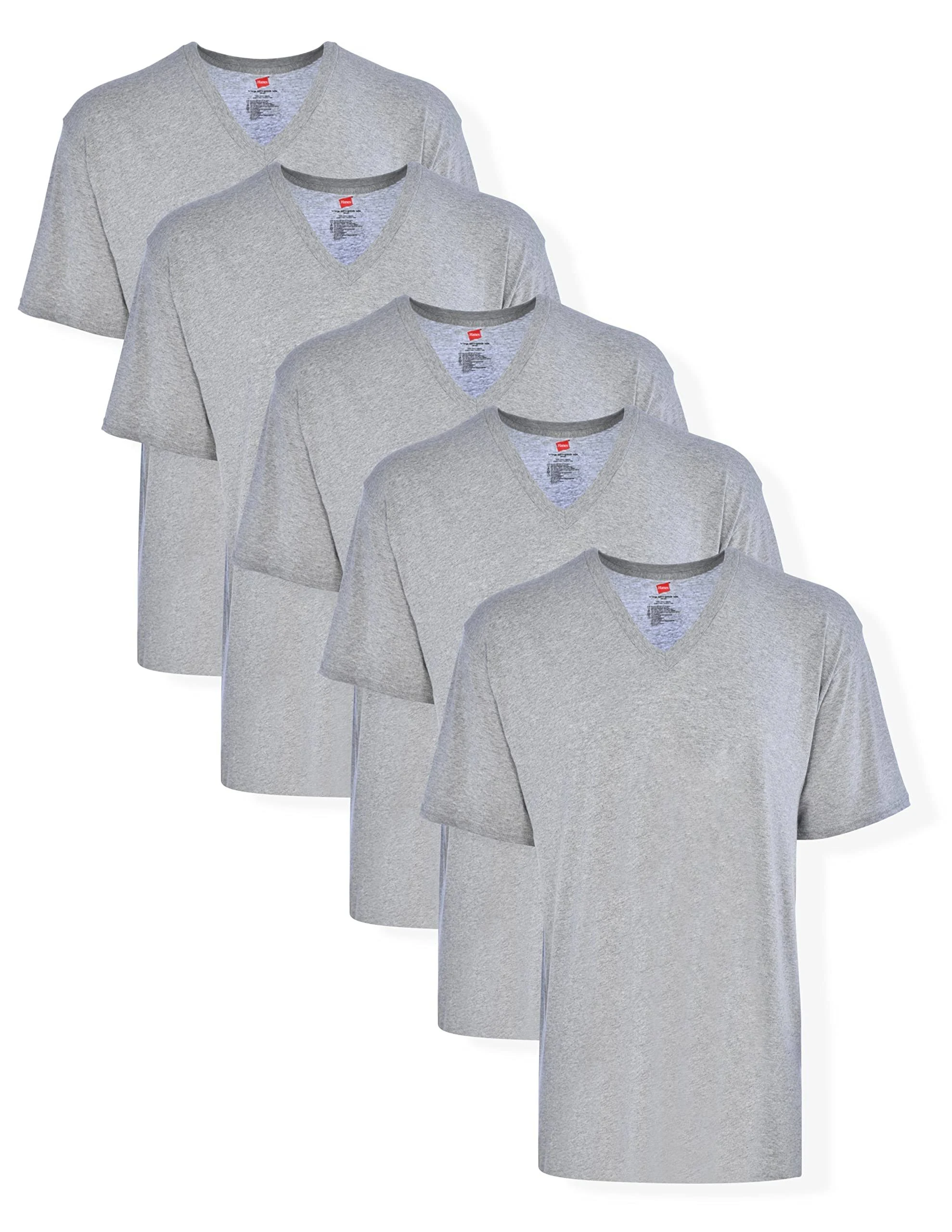 Hanes Men's Tall Man V-Neck T-Shirt (Pack of 3 or 5)