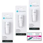 Silhouette Autoblade - Pack of 3 Blades for Use with Cameo 4 with 50 Designs