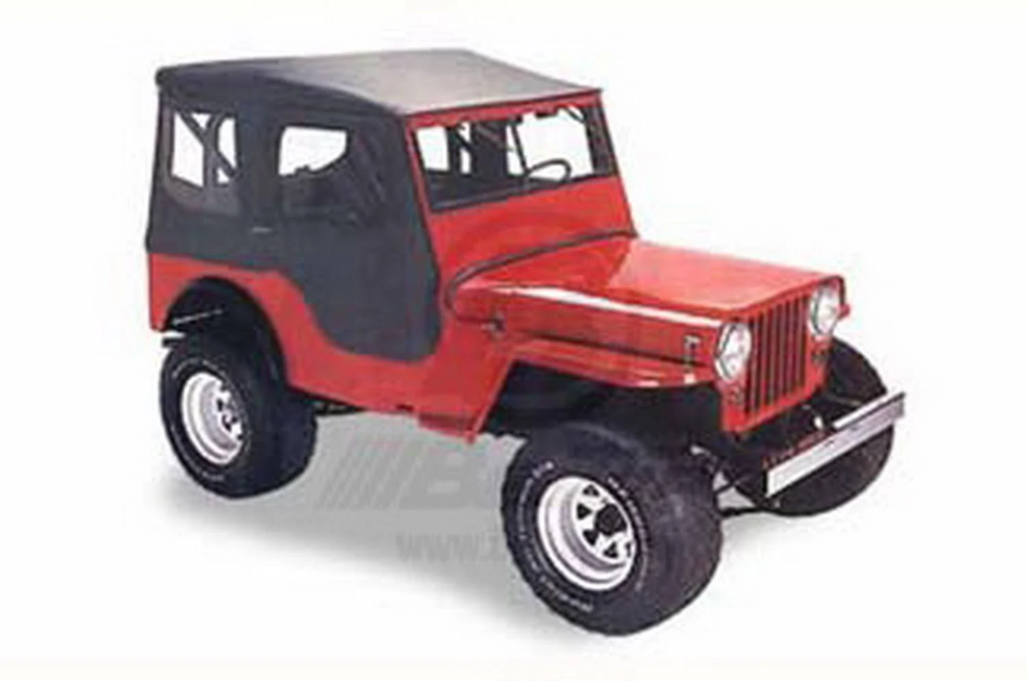 Bestop Black Crush Tigertop Soft Top Jeep CJ2A |MB 1941-1949