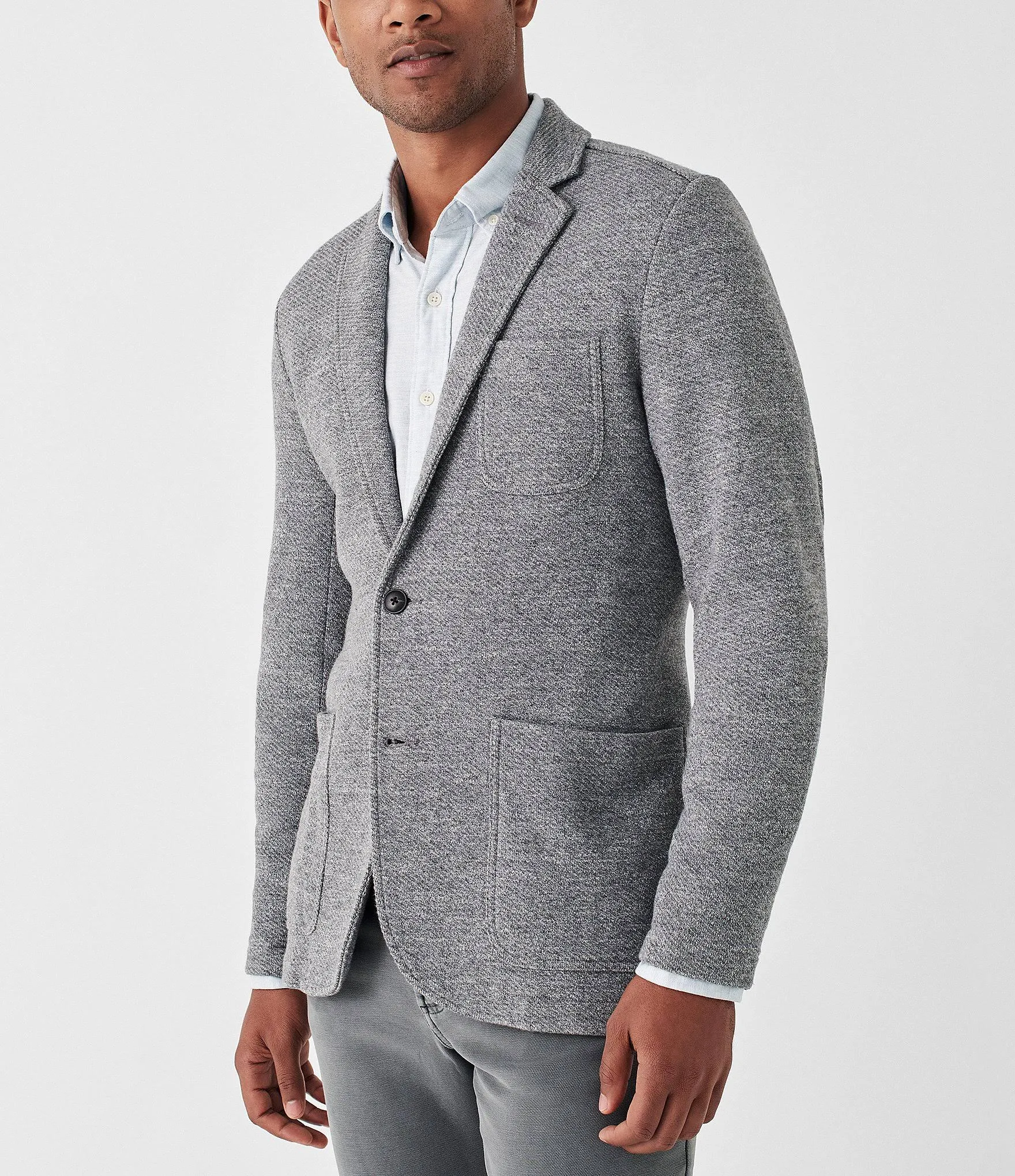 Faherty Inlet Knit Blazer L / Medium Grey Melange