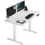 Vivo 43" x 24" Electric Desk, White / White