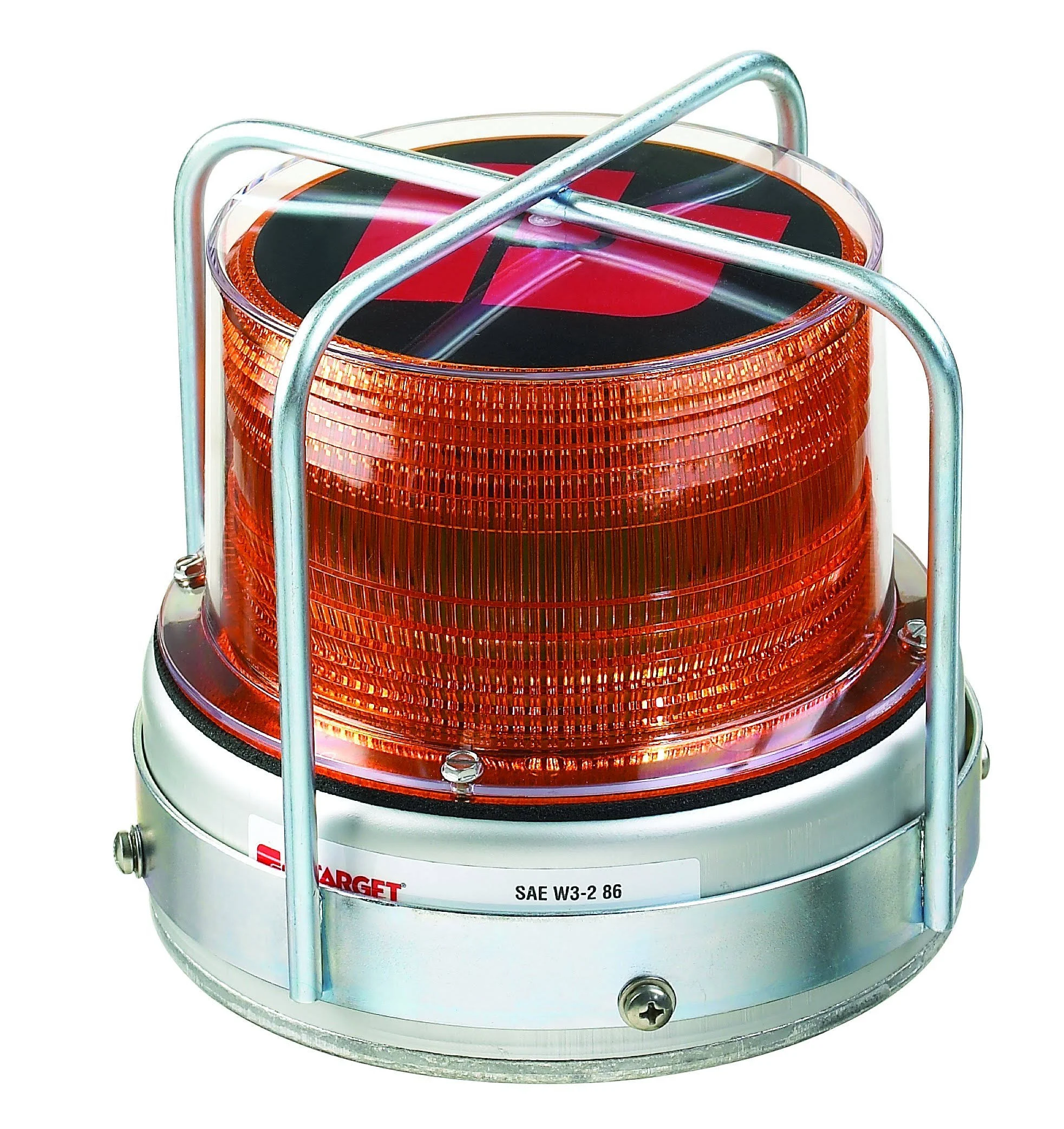 LED Utility Beacon, Class 2, Permanent Mount with Branch Guard and Amber Dome