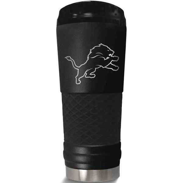 NFL Detroit Lions 24oz Stealth Black Matte Tumbler