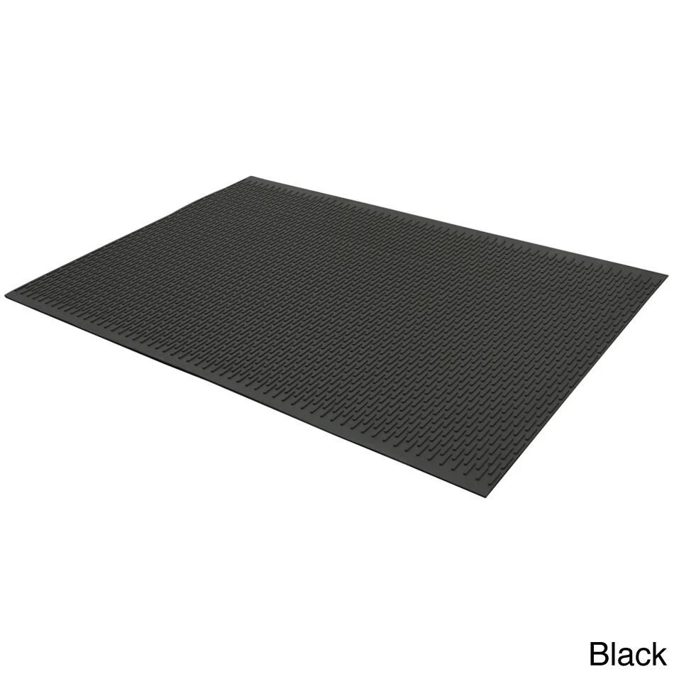 "Safe-Grip" Slip-Resistant Traction Mats - 1/4 in x 34 in x 2 ft - Red Rubber Runner