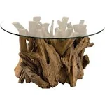 Uttermost Driftwood Glass Top Cocktail Table