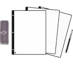 Rocketbook Smart Filler Paper Starter Pack, Lined Wide Ruled Reusable Notebook Paper (8.5 inch x 11 inch), Scannable Binder Paper - Write, Scan, Erase