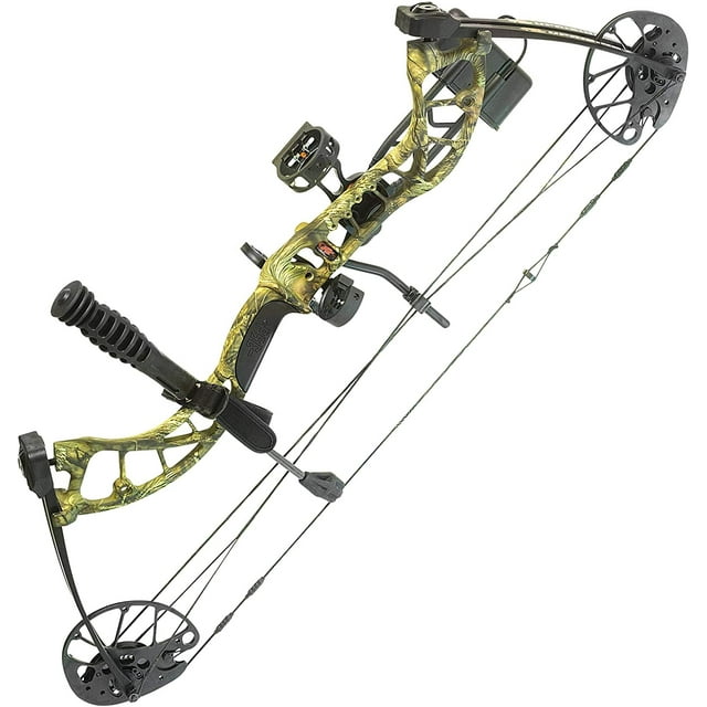 PSE ARCHERY Uprising Compound Bow Package for Adults, Kids & Beginners -Press Free Adjustment -Draw Range 14"-30"-Draw 15-80LB Pull -Up to 310 FPS