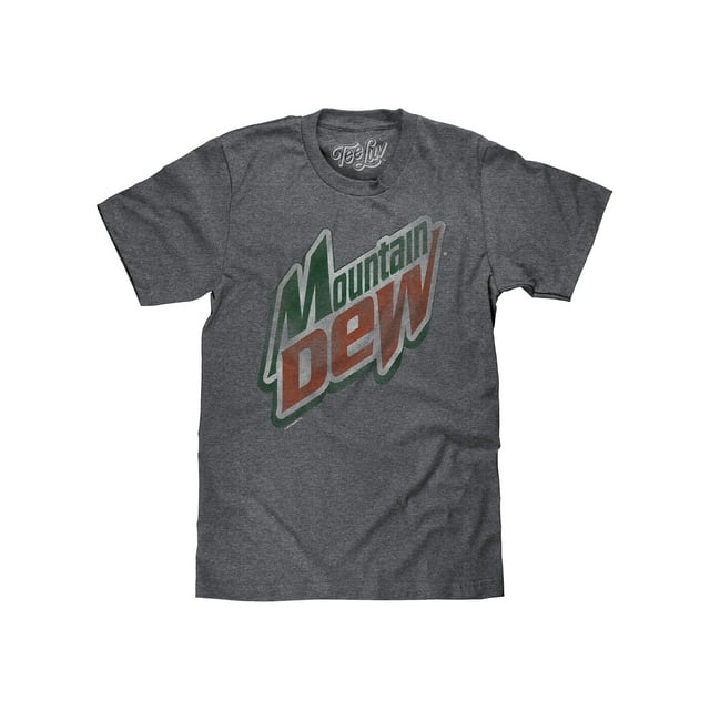 Tee Luv Men's Mountain Dew Distressed Soda Logo Shirt