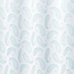 Laura Ashley Printed Peva 70 in. x 72 in. Seafoam Emperor Paisley Shower Curtain