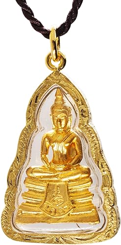 Dhyana Mudra Golden Buddha Thai Amulet Pendant