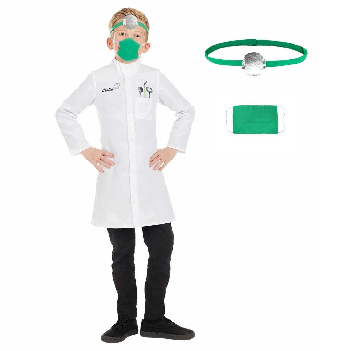 Kids Dentist Costume Boys Girls White Dental Doctor Uniform Lab Coat Halloween  | eBay