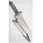 AzureGreen Novelty Athame Knife Flowing Goddess Beautiful Designed Hilt and Sheath Blade 13" Overall