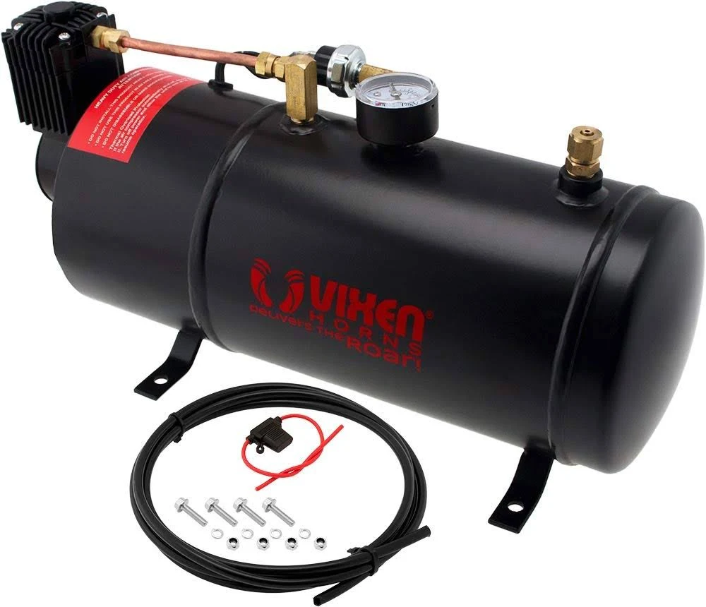 Vixen Horns 1 Gallon (3 Liter) Train/Air Horn Tank with 150 PSI Compressor ...