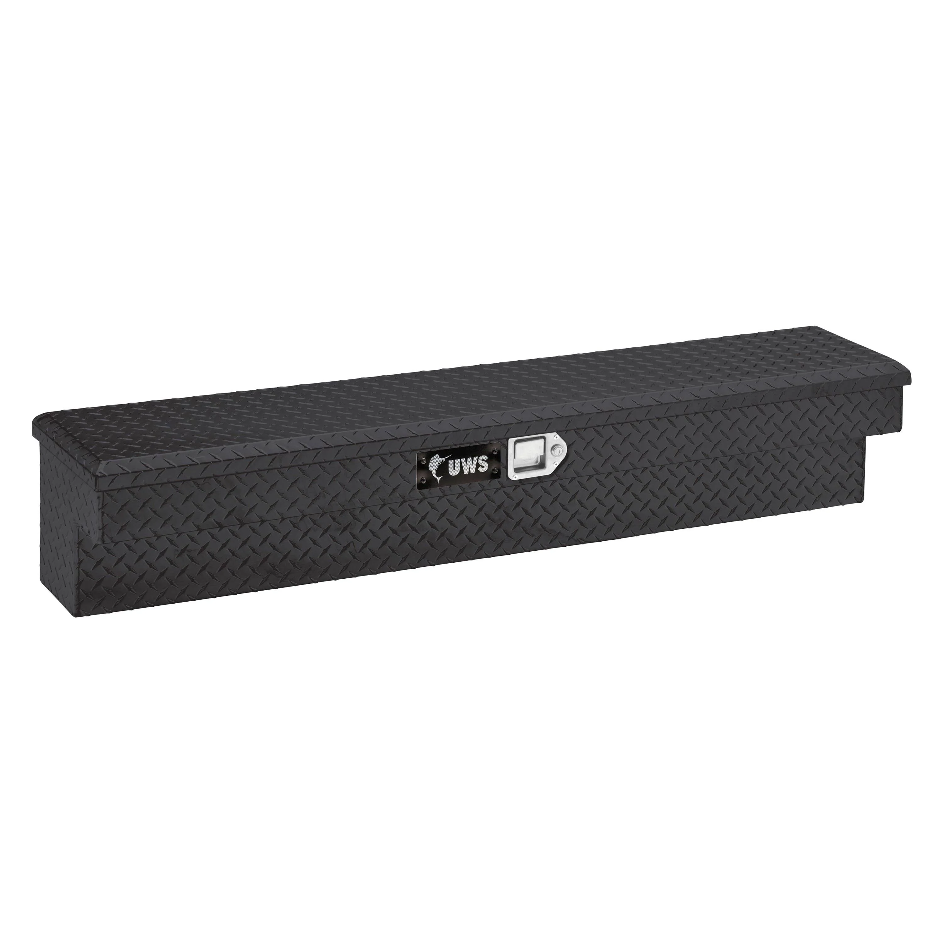 UWS EC30142 72-Inch Gloss Black Heavy-Wall Aluminum Truck Side Tool Box, RigidCore Lid