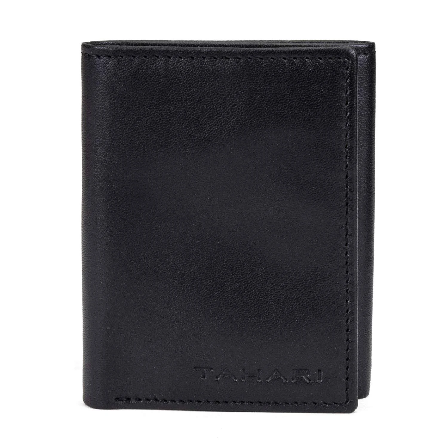 Tahari Men's RFID Leather Trifold Wallet with ID Window