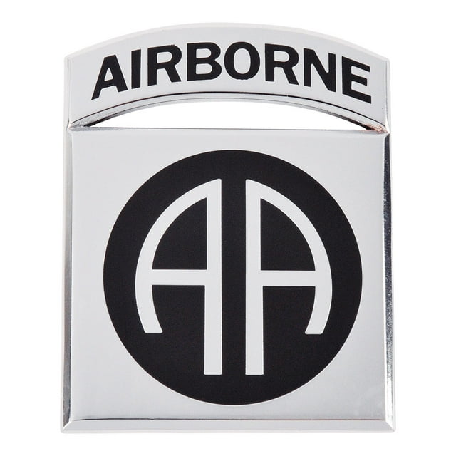 82nd Airborne Division Officially Licensed Metal Car Emblem Crome