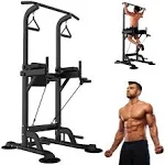 Tappio Power Tower Pull Up Bar for Home Gym, Multi-function Pull Up Bar Stand Dip Bar Station, Adjustable Height Workout Dip Station Strength Training