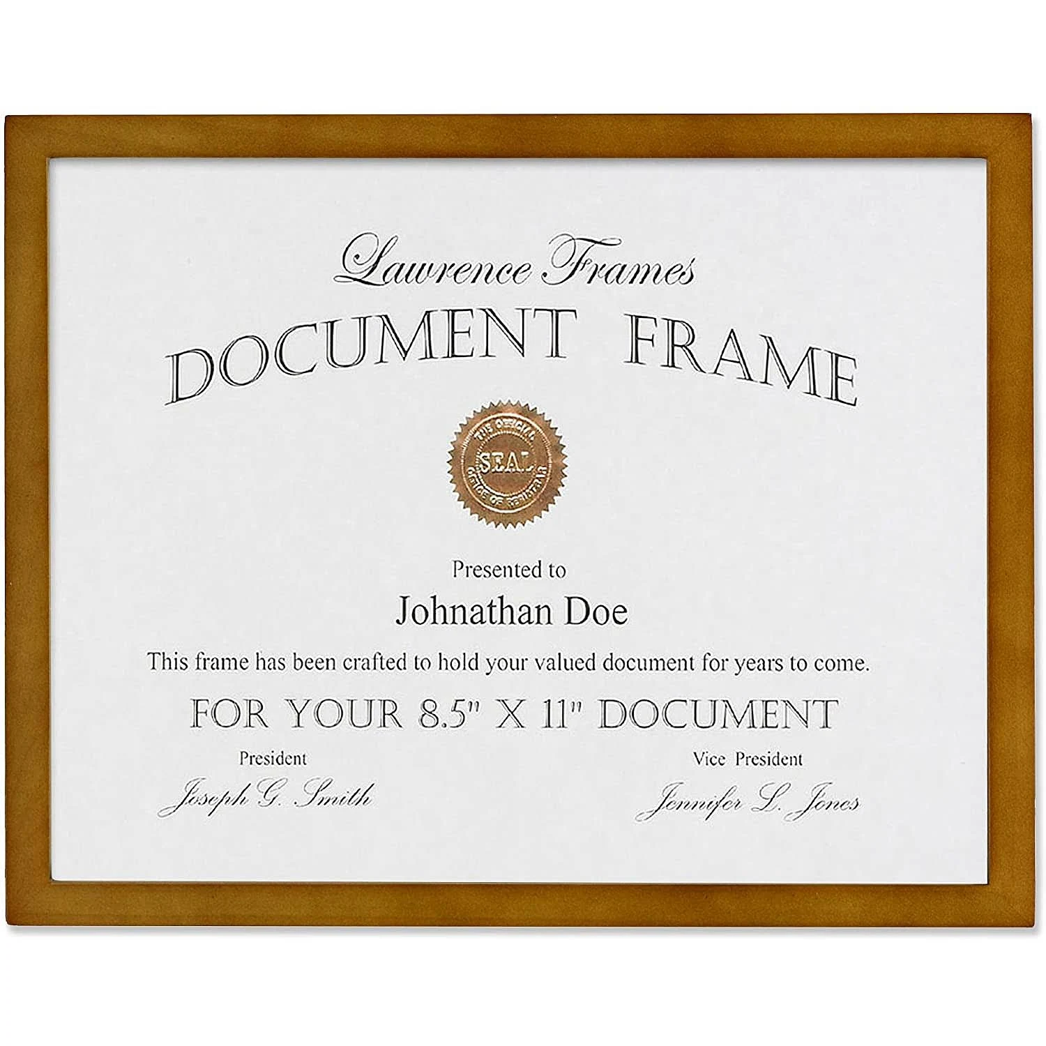 Lawrence Frames 766081 Nutmeg Wood Picture Frame