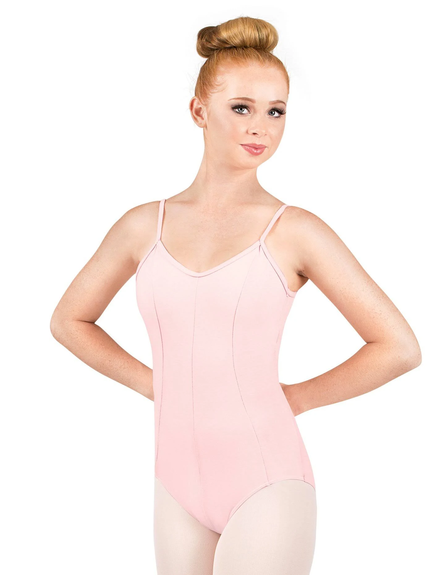 Mirella Women's Princess Seam V-Front Camisole Dance Leotard