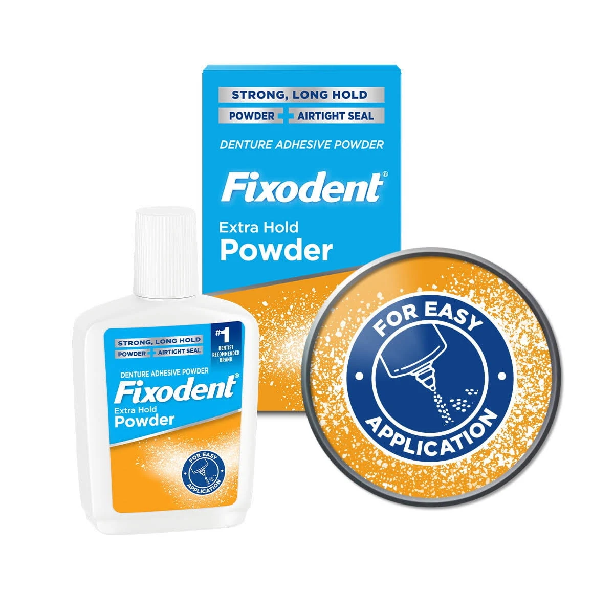 Fixodent Denture Adhesive Powder, Extra Hold - 2.7 oz