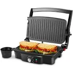 Panini Maker 4 Slice Panini Press Grill Sandwich Maker Non-Stick Coated Plates