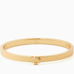 NWT Kate Spade Everyday Spade Thin Metal Bangle Gold Bracelet New York Logo