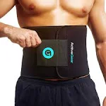  Waist Trimmer Belt Slim Body Sweat Wrap for Stomach and Back Lumbar Large Blue